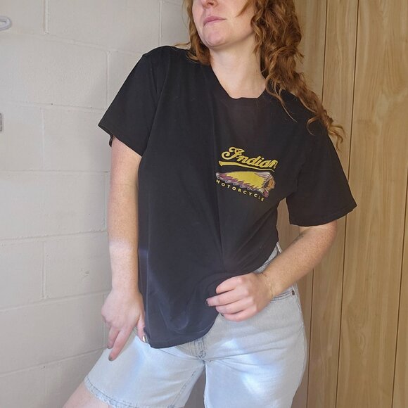 Indian Motorcycles Black Cotton Logo Tshirt - Picture 13 of 16